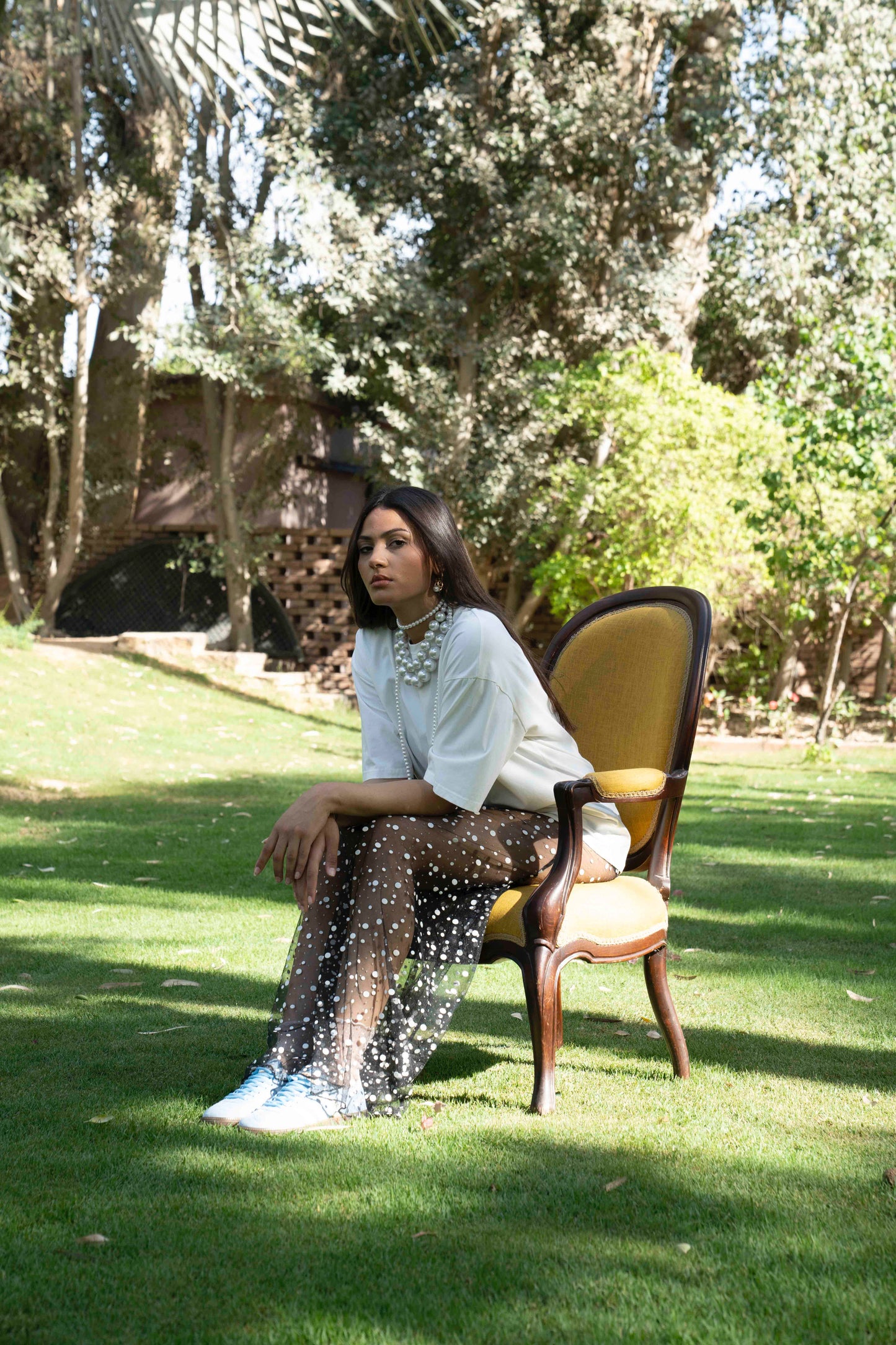 Dot Black Skirt